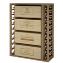 Houten module 4 schuifplanken K542 - 4 dozen van 12 flessen