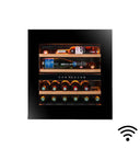 Cave à vin colonne auto-ventilée Wifi encastrable réfrigérateur 24 bouteilles Double température - Ouverture Push Pull