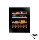 Cave à vin encastrable Wifi avec colonne auto-ventilée 29 bouteilles. Double température - Ouverture Push Pull