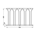 Slim 5-row under-cabinet glass holder