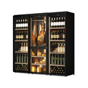 Black Wine Cellar Fridge + Cold Cuts and Cheeses - 3 Temperatures