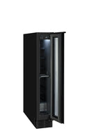 Schwarzer Einbau-Weinkeller für 8 Flaschen mit Einzeltemperatur