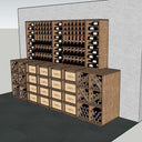 Parete Modulo Legno - 634 bottiglie