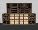 Parete Modulo Legno - 634 bottiglie