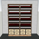 Solid Wood Display Shelf - 600 Bottles