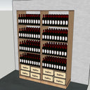Solid Wood Display Shelf - 600 Bottles