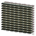 Voorwand 4x3 Flessenrek van Staal