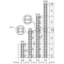 Voorwand 4x3 Flessenrek van Staal