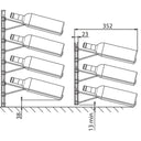 Porte-bouteille en acier 8x3 à paroi avant