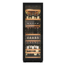Built-in 150-bottle Black Single Temperature Cellar Refrigerator - Handleless with Groove