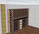 Proposta Parete Modulo Legno - 440 bottiglie