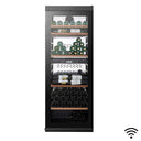 Black Wifi Cellar Fridge 193 Bottles Double Temperature