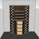 Parete Modulo Legno - 244 bottiglie