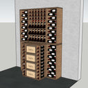 Parete Modulo Legno - 244 bottiglie