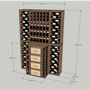 Houten module wand - 244 flessen