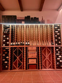 Houten module wand - 244 flessen