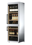 Cantina Frigo Inox 124 Bottiglie Doppia Temperatura