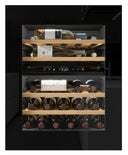 Integrierter, selbstbelüfteter Kühlkeller mit schwarzer Säule für 29 Flaschen – Push-Pull-Öffnung