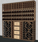 Parete Modulo Legno - 288 bottiglie