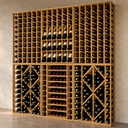 Parete Modulo Legno - 357 bottiglie