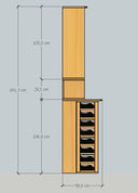 Modulaire en bois pour mur  - 120 bouteilles