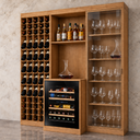 Modulaire en bois pour mur  - 120 bouteilles