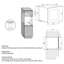 Cave à vin colonne auto-ventilée Wifi encastrable réfrigérateur 24 bouteilles Double température - Ouverture Push Pull