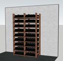 2C Sliding Wooden Shelf - 396 Bottles - 18 Shelves