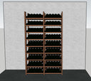 2C Sliding Wooden Shelf - 396 Bottles - 18 Shelves