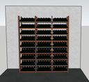 3C Sliding Wooden Shelf - 594 Bottles - 27 Shelves