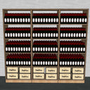 Solid Wood Display Shelf - 900 Bottles