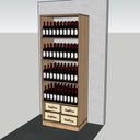 Solid Wood Display Shelf - 300 Bottles