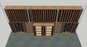 Wooden Module Wall Proposal - 802 Bottles + 40 Magnum