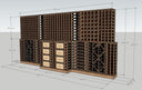 Wooden Module Wall Proposal - 802 Bottles + 40 Magnum