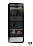 Wi-Fi Szklana lodówka piwniczna na 143 butelki Podwójna temperatura