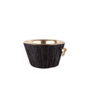 Vintage XL Black champagne glass