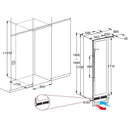 Wbudowana lodówka piwniczna na 150 butelek Blokada podwójnej temperatury