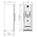 Cantina-in refrigerator 154 bottles Black Inox Double Temperature