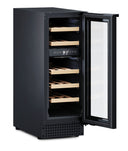 Wbudowana lodówka piwniczna na 18 butelek Czarna Podwójna temperatura