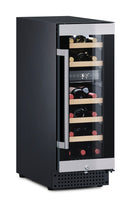 Wbudowana lodówka piwniczna na 18 butelek Black Inox Dual Temp