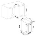 Schwarzer Einbaukühlschrank 22 Flaschen Single Temperature
