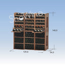 Cavicase 6 sliding shelves - 36 bottles - wooden bottle rack