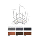 Cubik 100 Hoek - Hangende Metalen Wijn- en Flessenrek