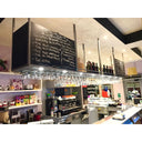 Cubik 100 - Portacalici e Bottiglie a soffitto Luminoso in Metallo