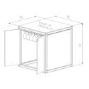 Cubo Glass Tavolo Portacalici in Plexiglass/Metallo