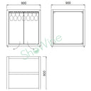 Cubo Glass Tavolo Portacalici in Plexiglass/Metallo