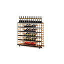 Portabottiglie Legno-Acciaio 60 bottiglie Inclinate