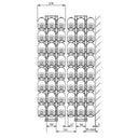 Front Wall 8x3 Portabottiglie in Acciaio