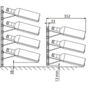 Front Wall 8x3 Portabottiglie in Acciaio