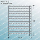 Inline 168 posti Portabottiglie in Metallo